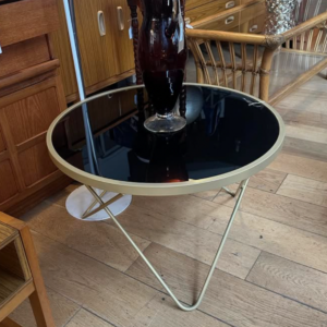 1980s Gold and Glass Coffee Table