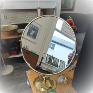 1970s Brass Adjustable Mirror