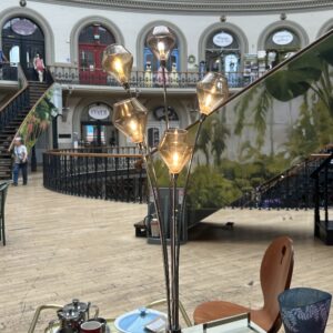 Tall Glass Chandelier Lamp