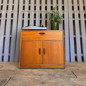 Small Teak Record Cabinet