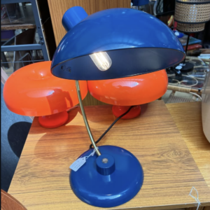 1970s blue metal adjustable lamp