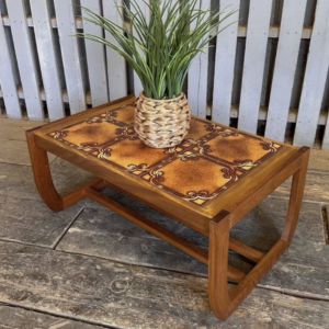 Compact Teak Tile Coffee Table