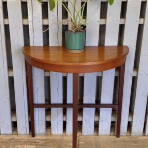Teak Demi Lune / Semi Circle Console Side Hall Table