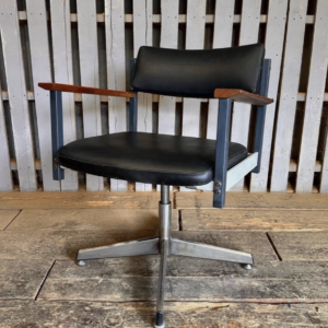1960s Industrial Swivel Desk Occasional Office Chair